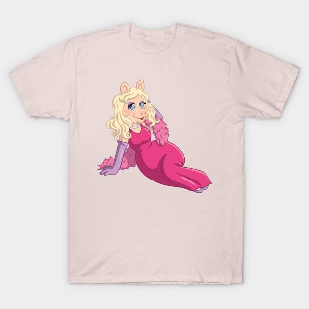 Miss Piggy T-Shirt by jfeldmanart